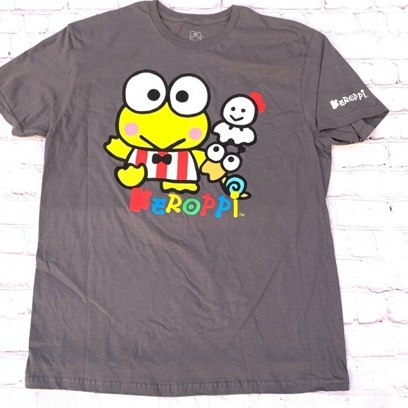 Sanrio Tops - Sanrio Keroppi Gray Short Sleeve Tee Shirt Medium - Large